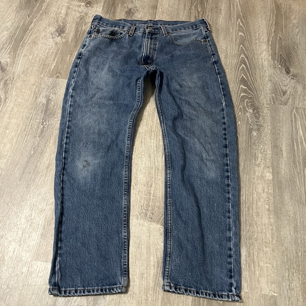 Levi's 505 Straight Leg‎ Men's Medium Wash Mid Rise Jeans 36x29